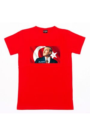 Atatürk / Bayrak / Arkası Imzalı / 100.yıl Özel / Büyük Beden Tshirt / Unisex / Relax Fit