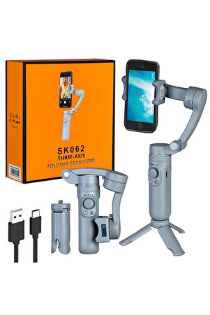 Sk062 El Gimbal Cep Telefonu Video Kayıt Vlog Sabitleyici Iphone 13 Gimbil Xiaomi Huawei Samsung