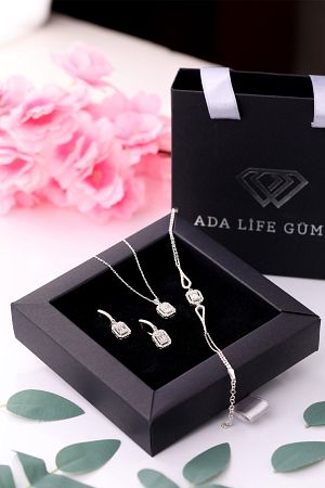 925 Ayar Gümüş 3 Lü Baget Set (özel Kutulu)