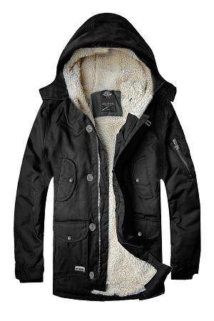 Alaska Slim Fit Soğuğa Ve Suya Dayanıklı Oxford Kumaş Kapüşonlu Kısa Parka Kaban --siyah--