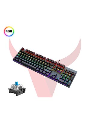 Trol Simug Mekanik Mavi Switch V5 Işıklı Oyuncu Türkçe Q Klavye 1.5 M Kablo Windows Macbook