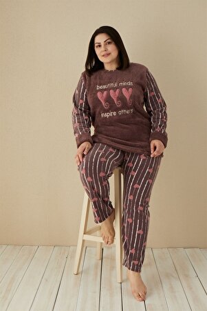 Welsoft Polar Kadın Büyük Beden Pijama Takımı 808037