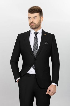 Slimfit Düz Takım Elbise