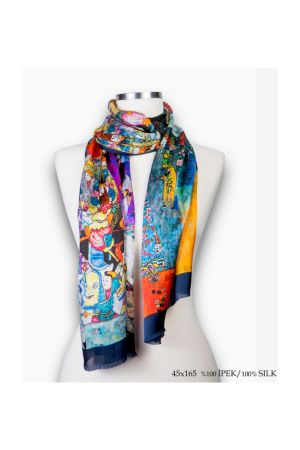 Klimt's Women %100 Ipek Fular 45*165cm 'art On Silk'