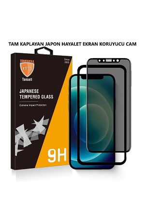 Tam Kapsama Ekran Koruyucu iPhone 12 Pro Max Uyumlu  6,7 Inç Japon Hayalet Ekran Koruyucu Cam