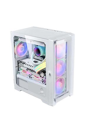 Beyaz Gaming Bilgisayar Kasası Rgb Kumandalı GM-210K