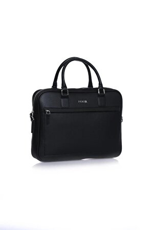 2037 Vegan Deri laptop çantası evrak çantası unisex bilgisayar çantası şık tasarım SİYAH