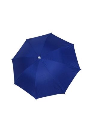 Mavi Lastikli Plaj Yazlık Kafa Şemsiyesi Güneşten Korunmak Için Şapka Şemsiye Güneş Koruyucu
