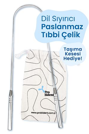 Dil Temizleme Aparatı / Dil Sıyırıcı Kese Hediyeli
