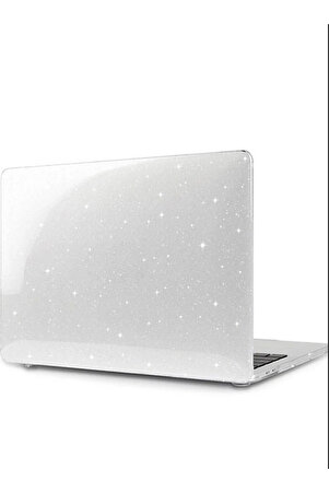Apple Macbook Air 13.6" 2022 M2 Çip A2681 Kılıf 360 Derece Simli Parlak Tam Korumalı Protective Case
