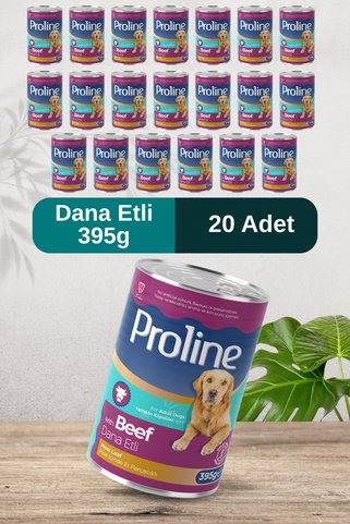 Proline Dana Etli Pate İçinde Et Parçacıklı Köpek Konservesi 395gr x 20 Adet