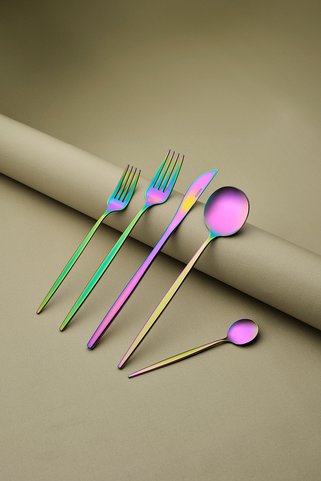 Karaca Orion Rainbow 30 Parça 6 Kişilik Çatal Kaşık Bıçak Seti