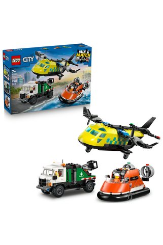 LEGO ® City Uçak, Servis Kamyonu ve Hoverkraft Karışımı 60505 – 7+ için Oyuncak Yapım Seti (990P)