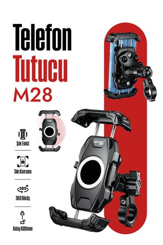 Nukrotech M28 Titreşim Modüllü Motosiklet Telefon Tutucu