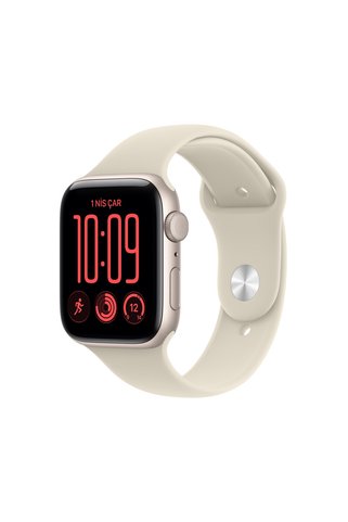 Apple Watch SE 3 GPS 40mm Yıldız Işığı Alüminyum Kasa ve Kum Beji Spor Kordon - M/L