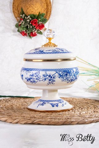Miss Betty Emaye Ayaklı Şekerlik 18 Cm Blue Life