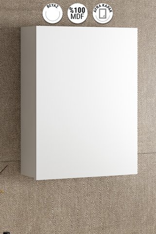 ÖZCEDEN 55 Cm Çiğdem Üst Dolap Mdf Beyaz Spotsuz