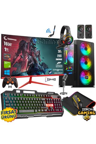 Zeiron Gtx90 | Windows 11 Pro Ryzen 5 3600 32GB 512GB M.2 SSD+1TB HDD GTX1650 24" 165Hz Oyuncu Bilgisayarı