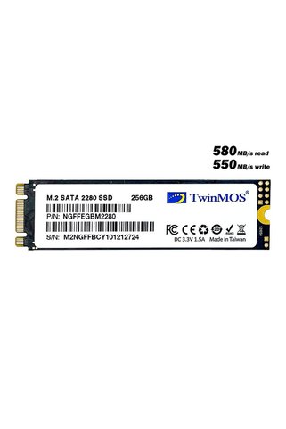 Universal Twınmos 256GB M.2 2280 SATA3 SSD 580Mb-550Mb/s