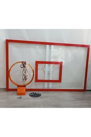 adelinspor Mia Basketbol Panya Seti 105*180 8 mm Solid Polikarbon 45 cm Yaylı Çember
