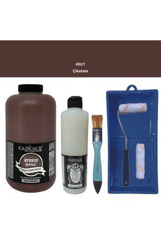 Cadence Multisurface H-017 Çikolata 2Lt Ultimate Parlak Vernik 500Ml Saten Rulo Set