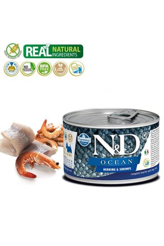 N&D Konserve Ringa Balığı & Karides Mini 140 GrX6