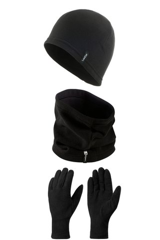 Decathlon Yetişkin 3'lü Set, Bere, L-XL Eldiven, Boyunluk
