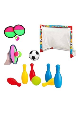 Ailenizin Oyuncakçısı Futbol Maçı Kalesi&rengarenk Bowling Seti&cırt Cırtlı At Tut Yakala 3lü Oyun Seti