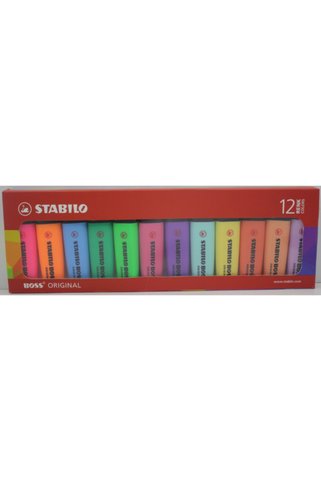 Stabilo Boss Renkli Fosforlu Kalem 12'li (6+6)