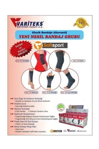 MEDİKAL Variteks Softsport Elastik Örme Ayak Bilekliği 28-33 Cm Xlarge
