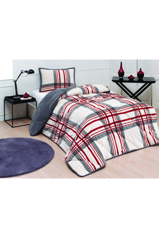 Merinos Comforter Yorgan Set Tek Kişilik Wera Kırmızı
