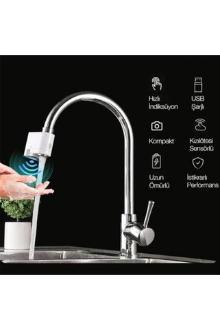 coofbe Şarjlı Tüm Musluklara Uyumlu Tam Otomatik Akıllı Sensörlü Musluk Başlığı Su Tasarruflu Musluk