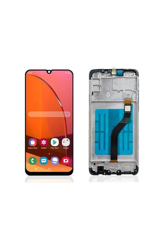Samsung Galaxy A20s A207 Uyumlu Lcd Ekran Dokunmatik Siyah Servis Çıtalı
