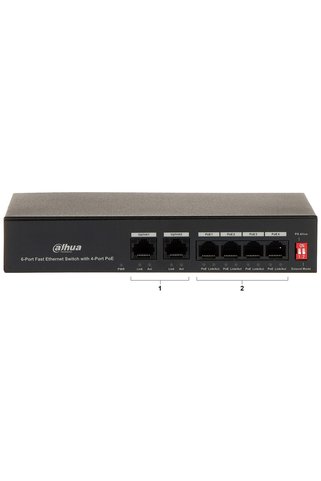 DAHUA DH-PFS3006-4ET-36 4+2 Port Fast Ethernet Switch with 4 Port PoE