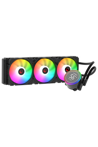 Rampage HELIOS C17 12cm Fan Sıcaklık Göstergeli Intel LGA1700/AMD AM5 ARGB 360mm Sıvı Soğutmalı CPU Fan