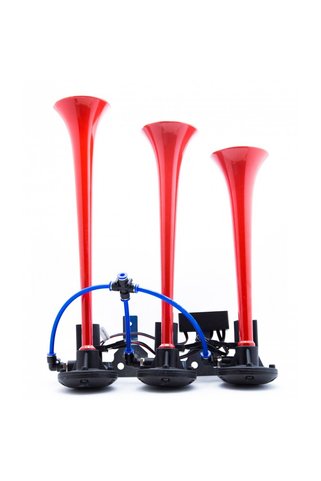 AHMET OTOMOTİV HAVALI DALİ DALİ KORNA 3 BORULU 24VOLT KIRMIZI