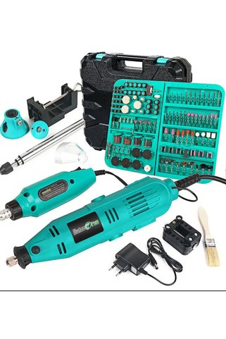 MOONSHOP Japan 1000 WF Çok Amaçlı Devir Ayarli 355 Parça Hobi Gravür Seti Oyma Seti El Motoru Usta Set