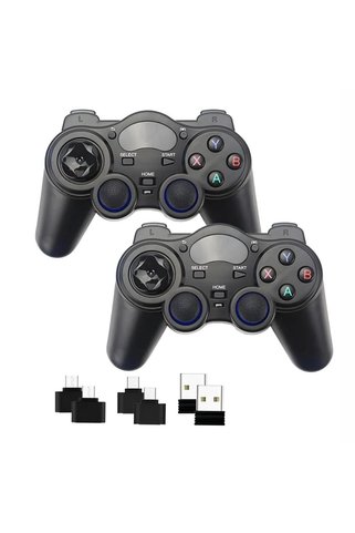 VOOKA 2.4g Wireless 2 Adet Gamepad Kablosuz Oyun Kolu Pc Ps3 Kol Tv Box Android Tv Telefon/Tablet 2x
