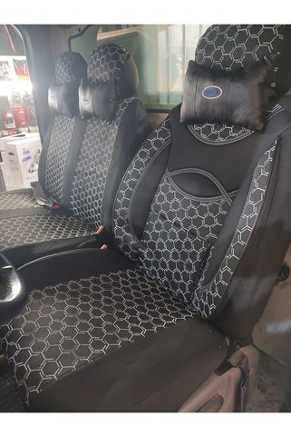 VEMAKS Ford Transit Transporter -daily- Boxer- Ducato -transit 2 1 Kamyonet Ve Ticari Koltuk Kılıfi Siyah