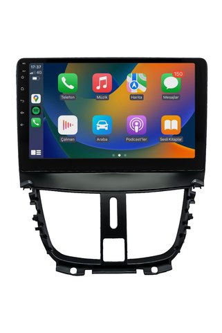 EXVOL Peugeot 207 Android Multimedya Carplay 9 Inc Hd Ips Ekran 2/32gb Kamera Hediyeli