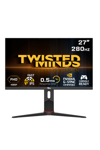 Twisted Minds 27" TM27FHD280IPS FHD 280HZ 0,5MS HDMI DP HDR10 FAST IPS PIVOT RGB GAMING MONİTÖR