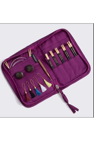 KnitPro Lanternmoon Grace 10 cm Kısa Şiş Uçlu Deiğiştirilebilir Şiş Seti-El emeği 5 li Set