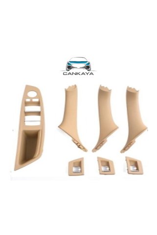 gkl BMW F10 5 SERİSİ KAPI TUTAMAC SETİ 7 PARÇA BEJ RENK AYNA KATLAMALI