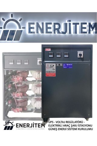 ENERJİTEM Regülatör 150 Kva Trifaze Servo Kontrollü Voltaj Regülatörü, 150 Kva Regülatör