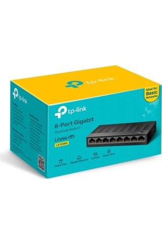 TP-LINK LS1008G 8 Port 10-100-1000 Mbps Switch Plastik Kasa
