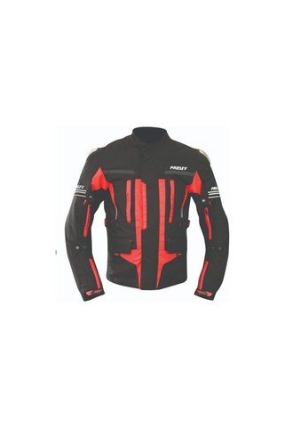 Prosev Unisex Siyah Kırmızı Titanyum Koruma  Motosiklet Montu