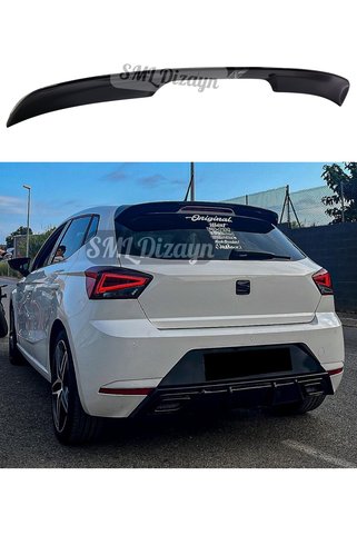 SML Dizayn Seat ibiza mk5 2018-2024 Spoiler-Spoyler Parlak Siyah ibiza Mk5 Roof-Tavan-Bagaj-Spoiler-Çıta-Kanat