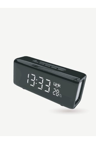 Linktech Q219 Mobil Stant Led Saatli Taşınabilir Bluetooth Hoparlör