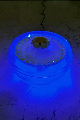 Evcil Şehri Işıklı Kedi Su Pınarı Sessiz Kedi Su Çeşmesi Usb 5 Volt 2,5 Litre Mavi