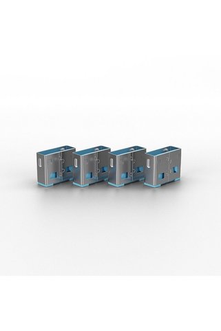 LINDY LIN-40462 USB PORT KİLİDİ,MAVİ(10'LU PAKET)
